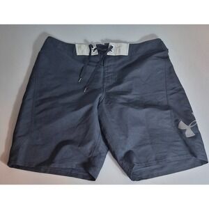 Under Armour Mens Board Shorts 38 Loose Fit HeatGear XL Black Gray